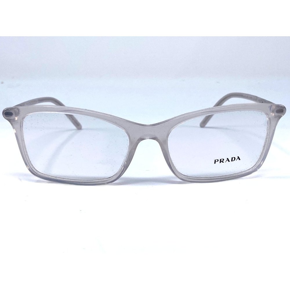 New PRADA Clear/Silver Rectangle TWH-101 Mens Eyeglasses 54-17-140